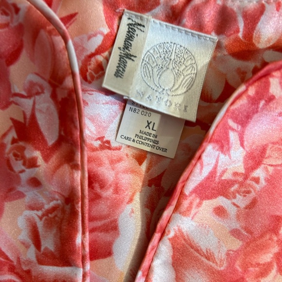 Natori Coral Floral Zip Caftan size xl - Picture 1 of 7